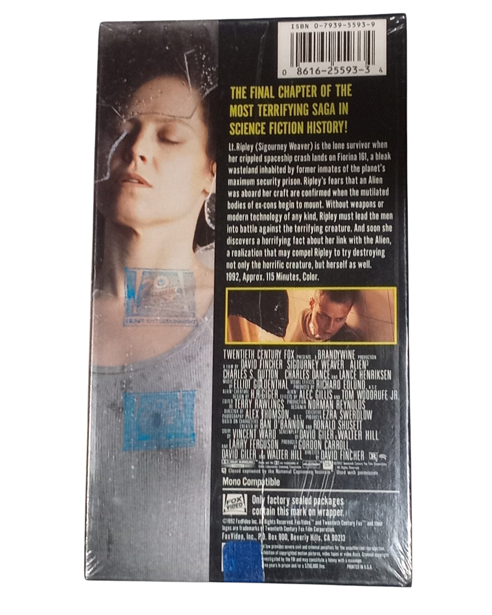 1992 Fox Video Alien 3 VHS Sealed Watermark Sigourney Weaver image 2