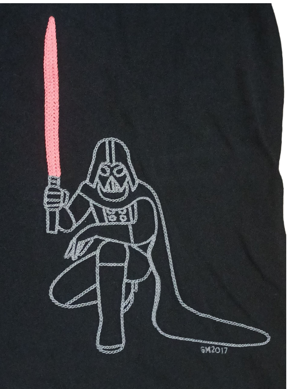Uniqlo UT Star Wars Darth Vader Embroidered Black T-Shirt Size Large image 3