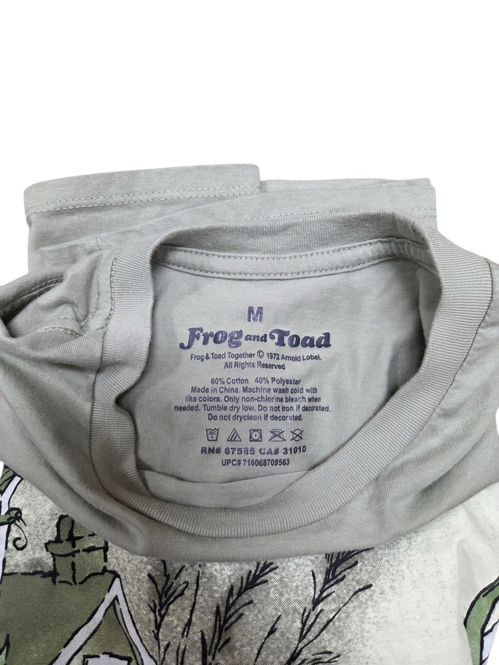 Arnold Lobel Frog And Toad Are Friends Green Graphic T-Shirt Size Medium image 3