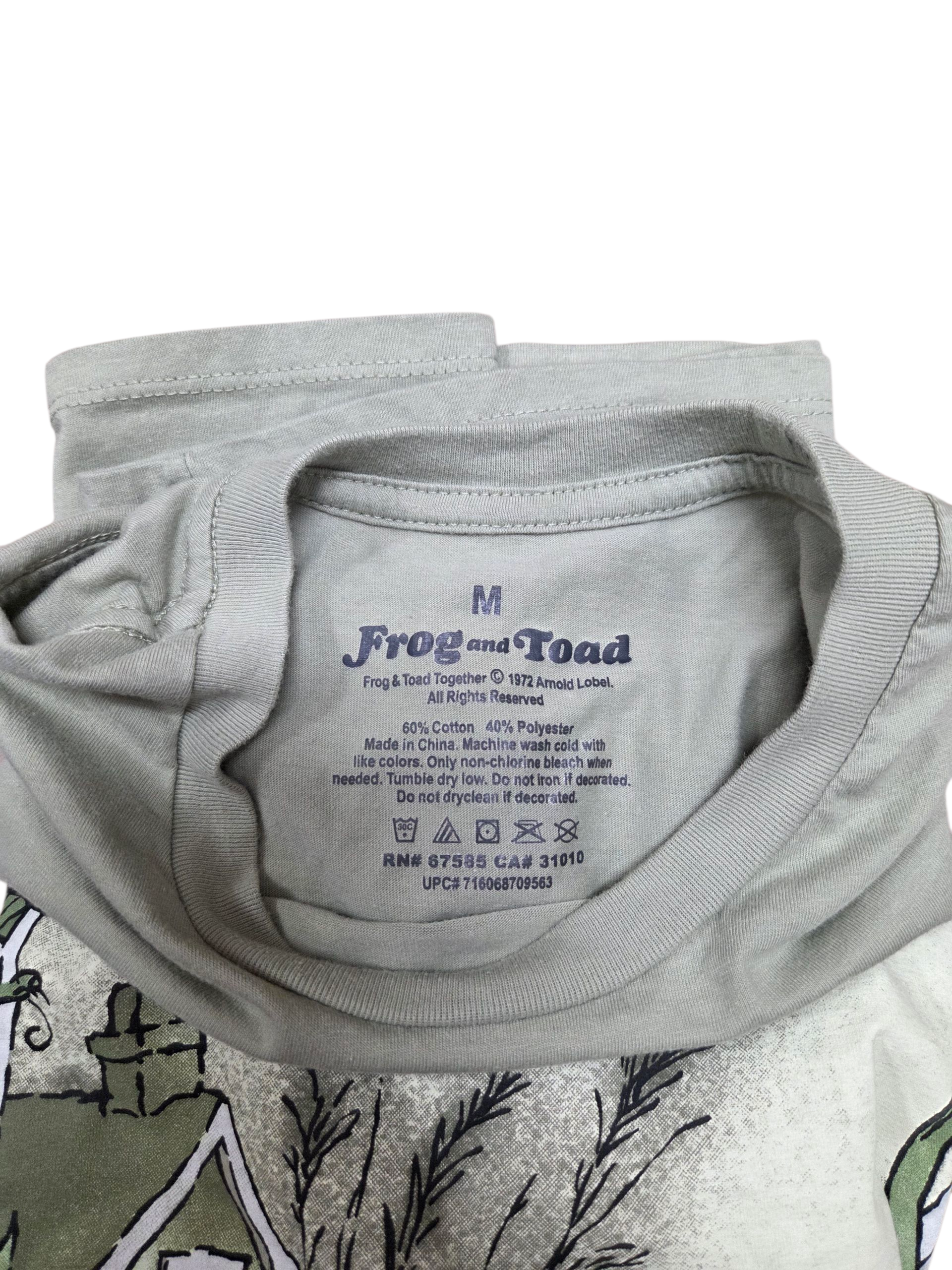 Arnold Lobel Frog And Toad Are Friends Green Graphic T-Shirt Size Medium image 3