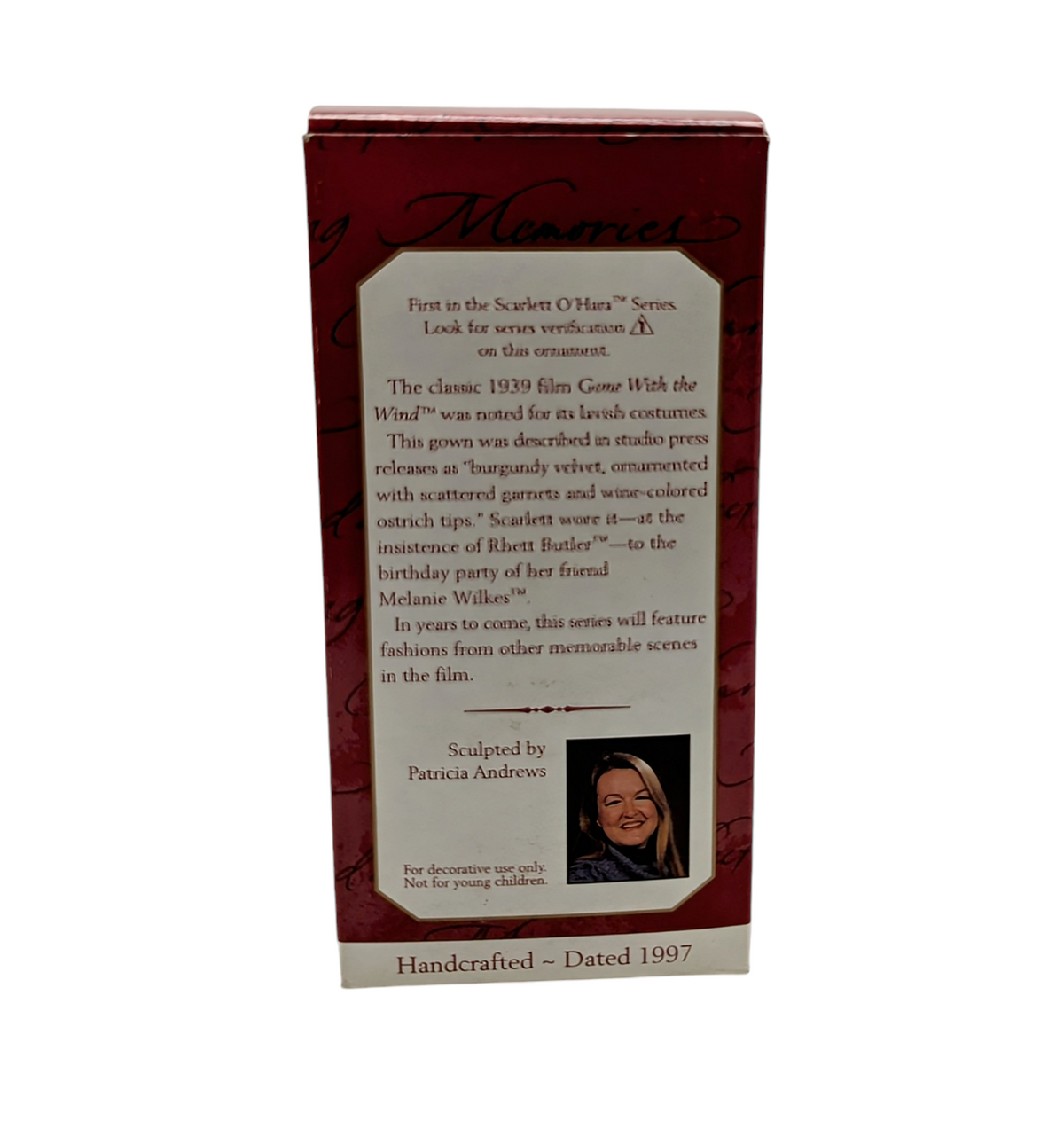 1997 Hallmark Keepsake Gone With The Wind Scarlett O'Hara Ornament image 2
