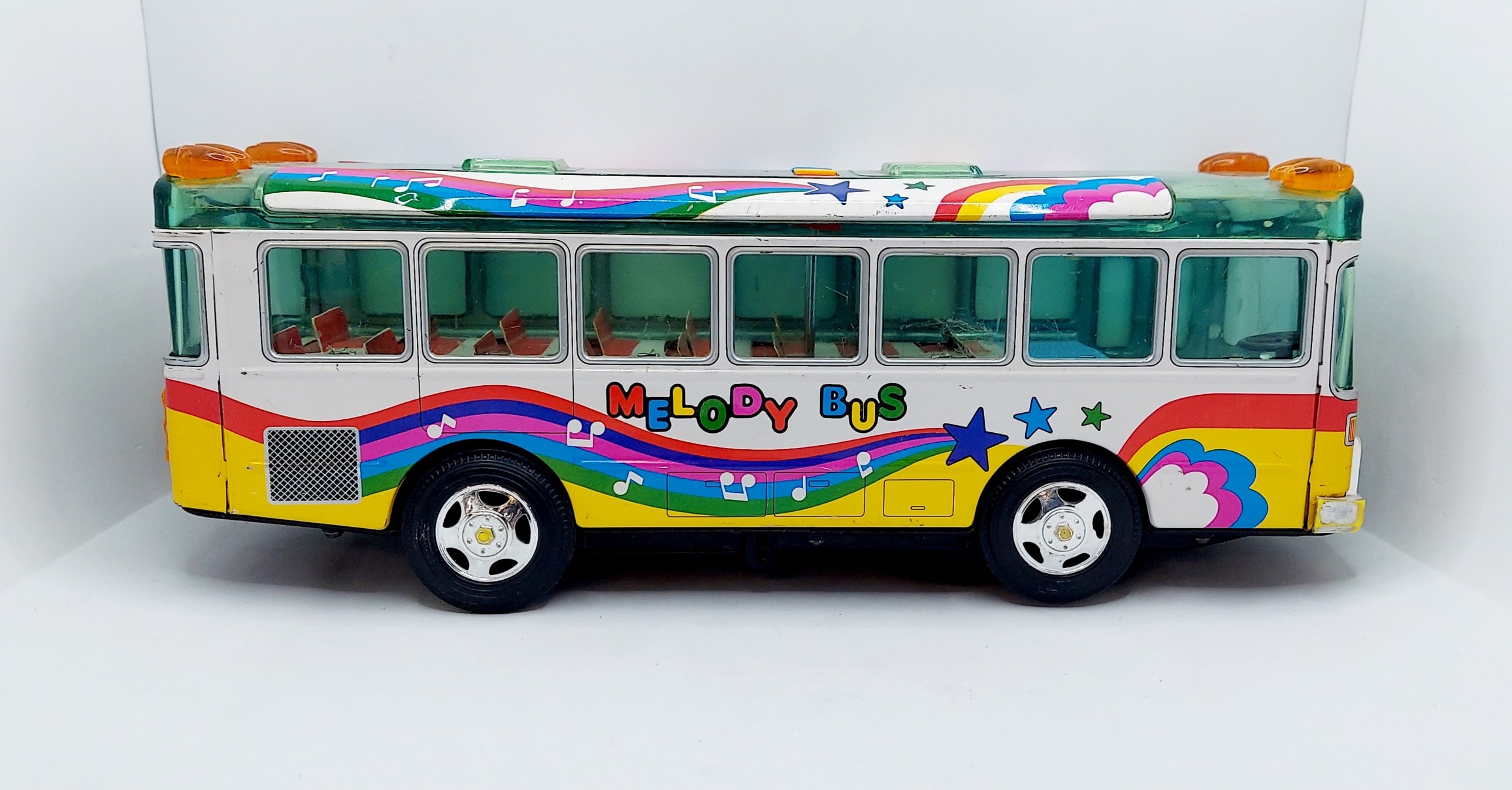 Vintage Alps Toy Japan Daiya Toy Tin Melody Bus image 2