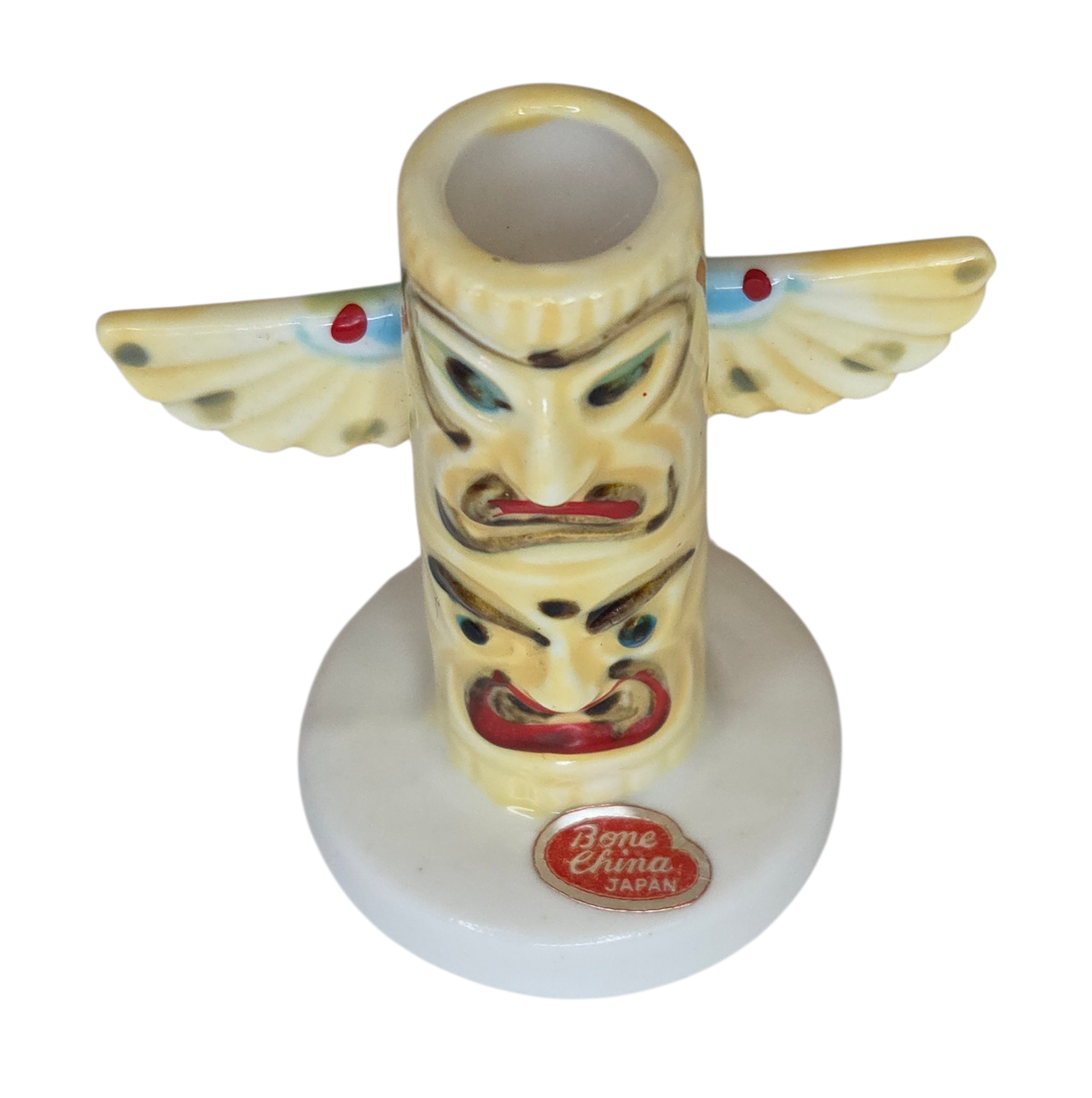 Vintage Japan Bone China Totem Pole Toothpick Holder image 5