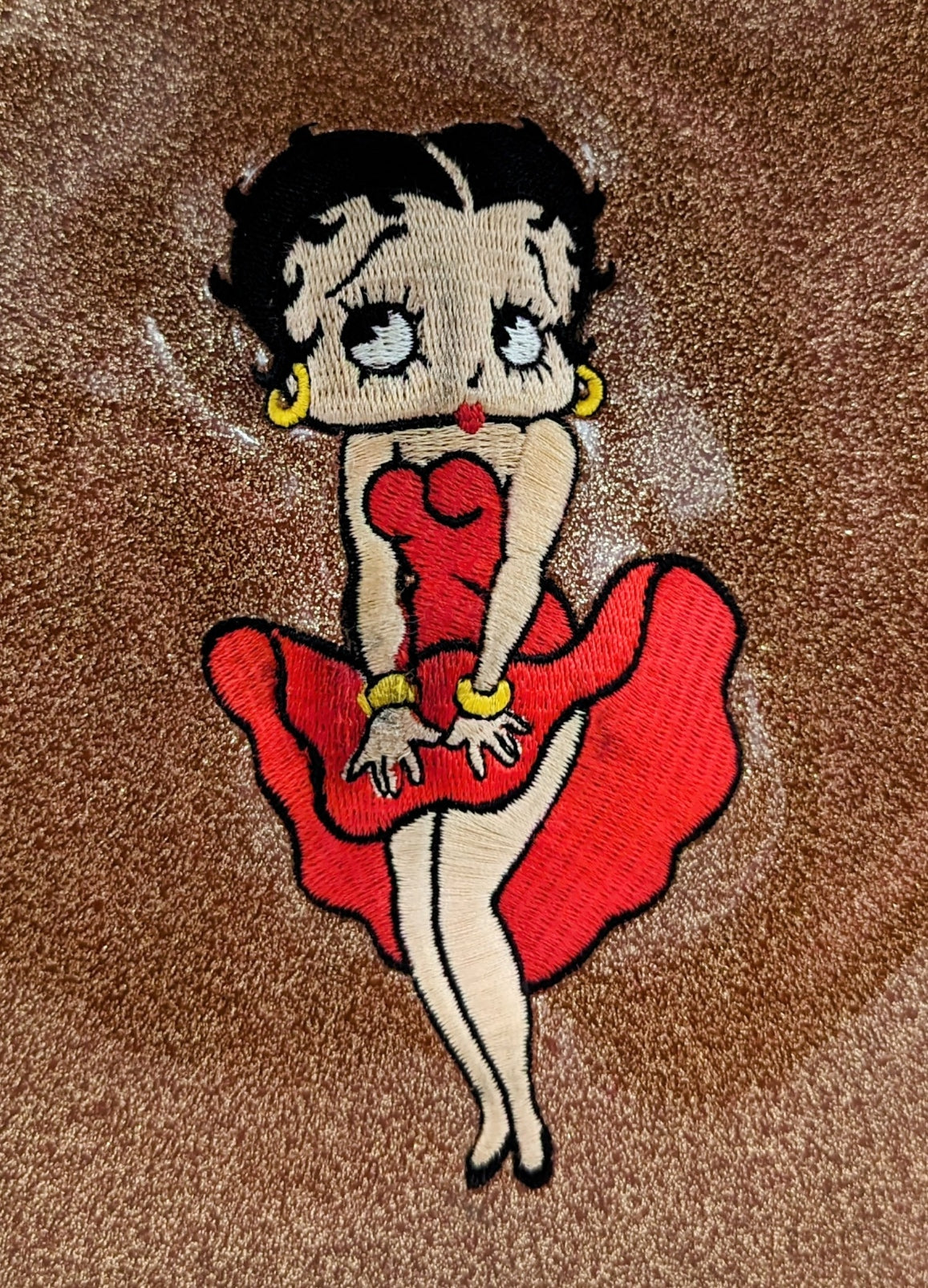 1995 Hearst Betty Boop Gold Metallic Sparkle Plastic Purse image 2