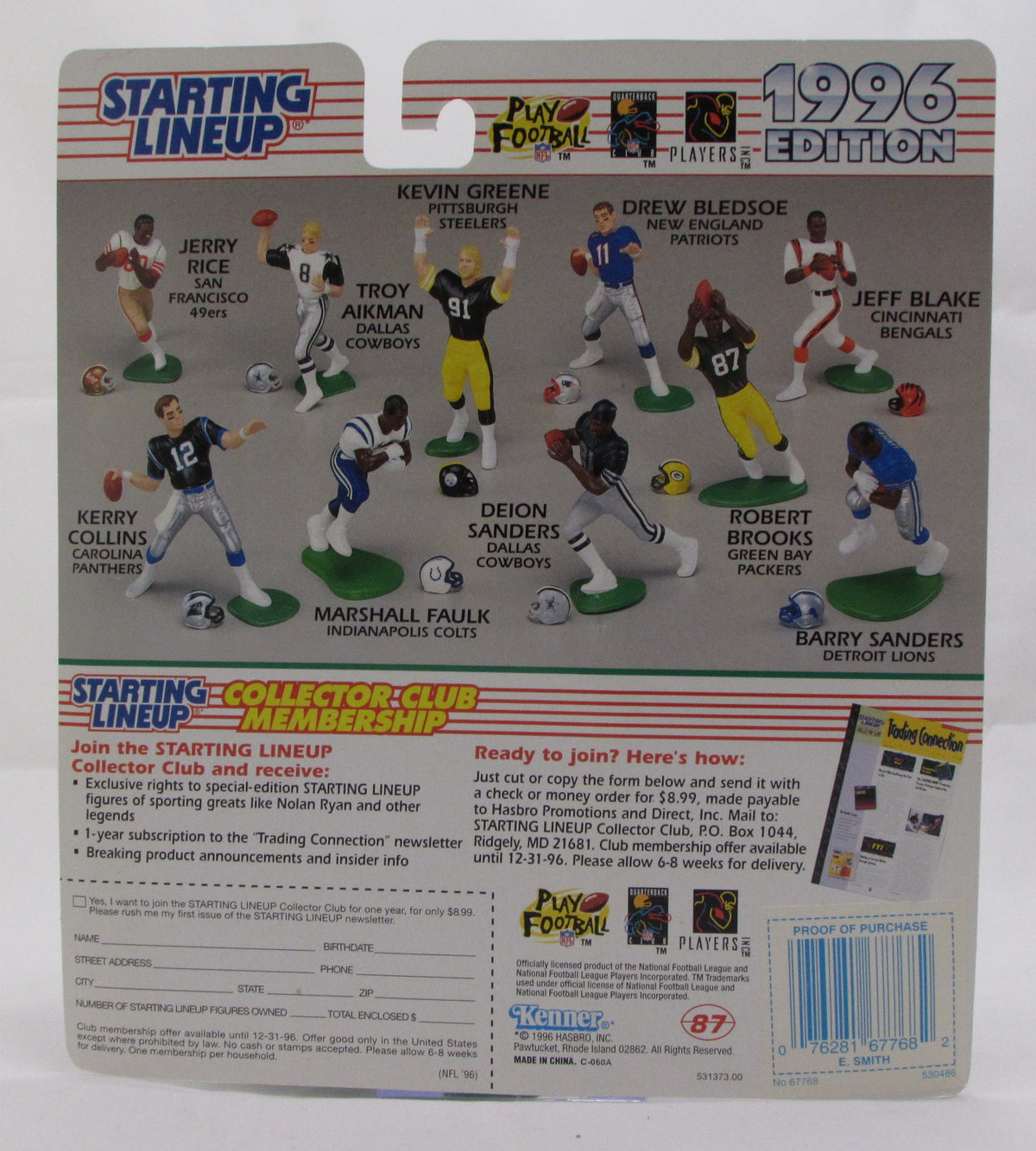 1996 Starting Lineup Emmitt Smith Dallas Cowboys Football Figure image 2