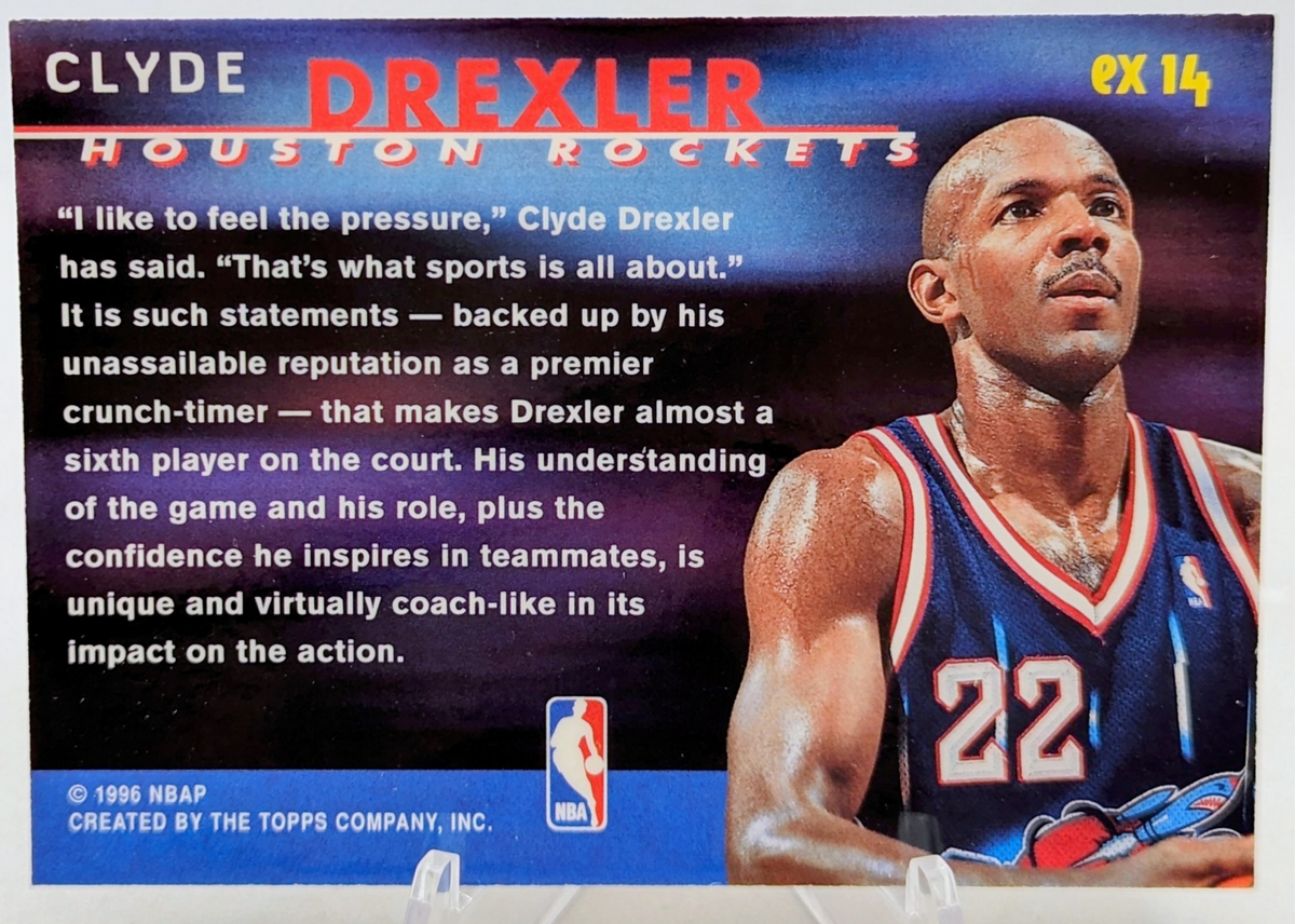 1996 Topps Gallery Clyde Drexler Rockets #ex14 The Expressionists Insert image 2