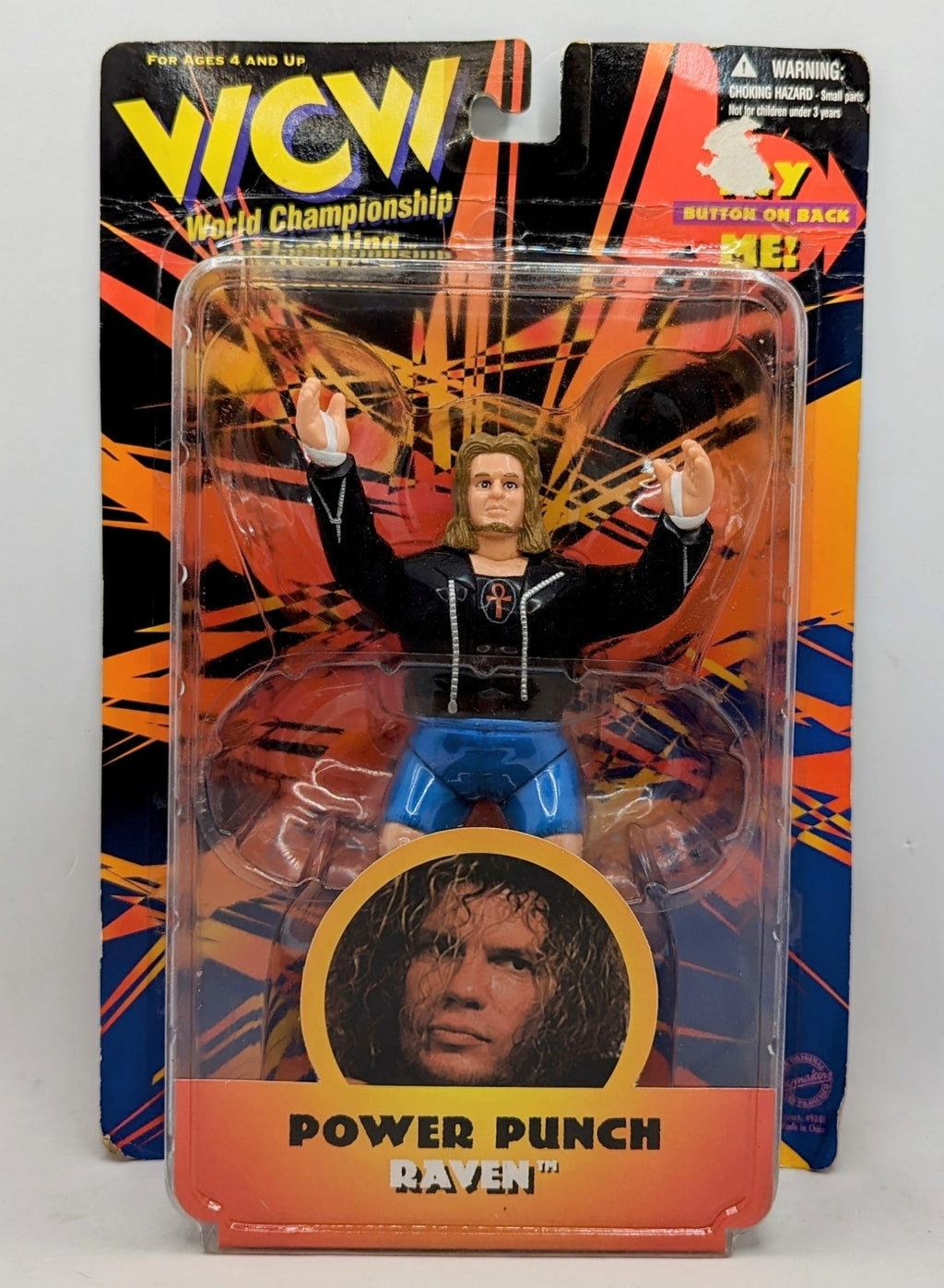 1998 Toymakers WCW Power Punch Raven Action Figure