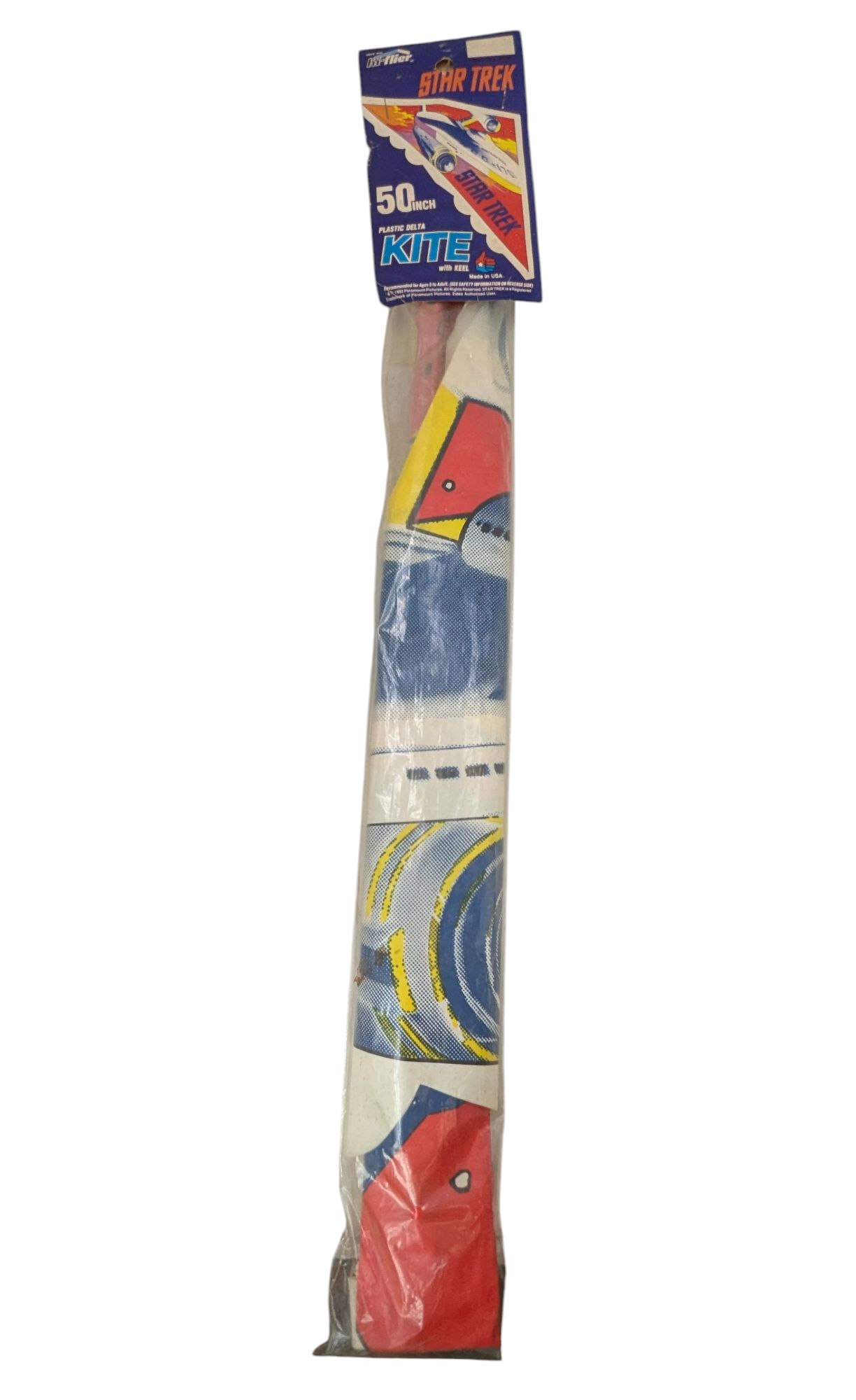 1992 Hi-Flier Star Trek U.S.S. Enterprise Plastic Delta Kite W Keel