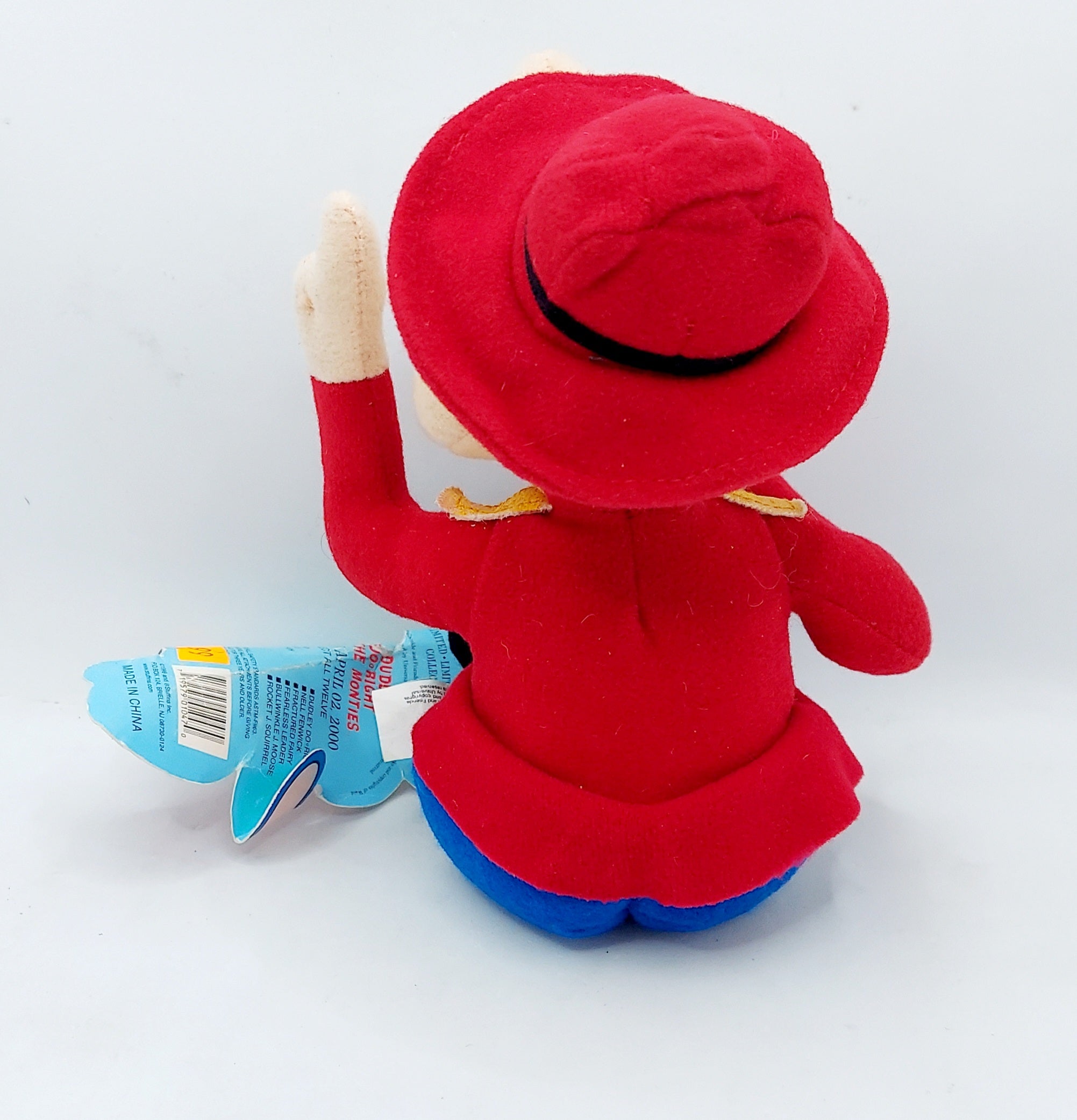 2000 Rocky & Bullwinkle Friends 9" Plush CVS Exclusive Dudley Do Right image 2