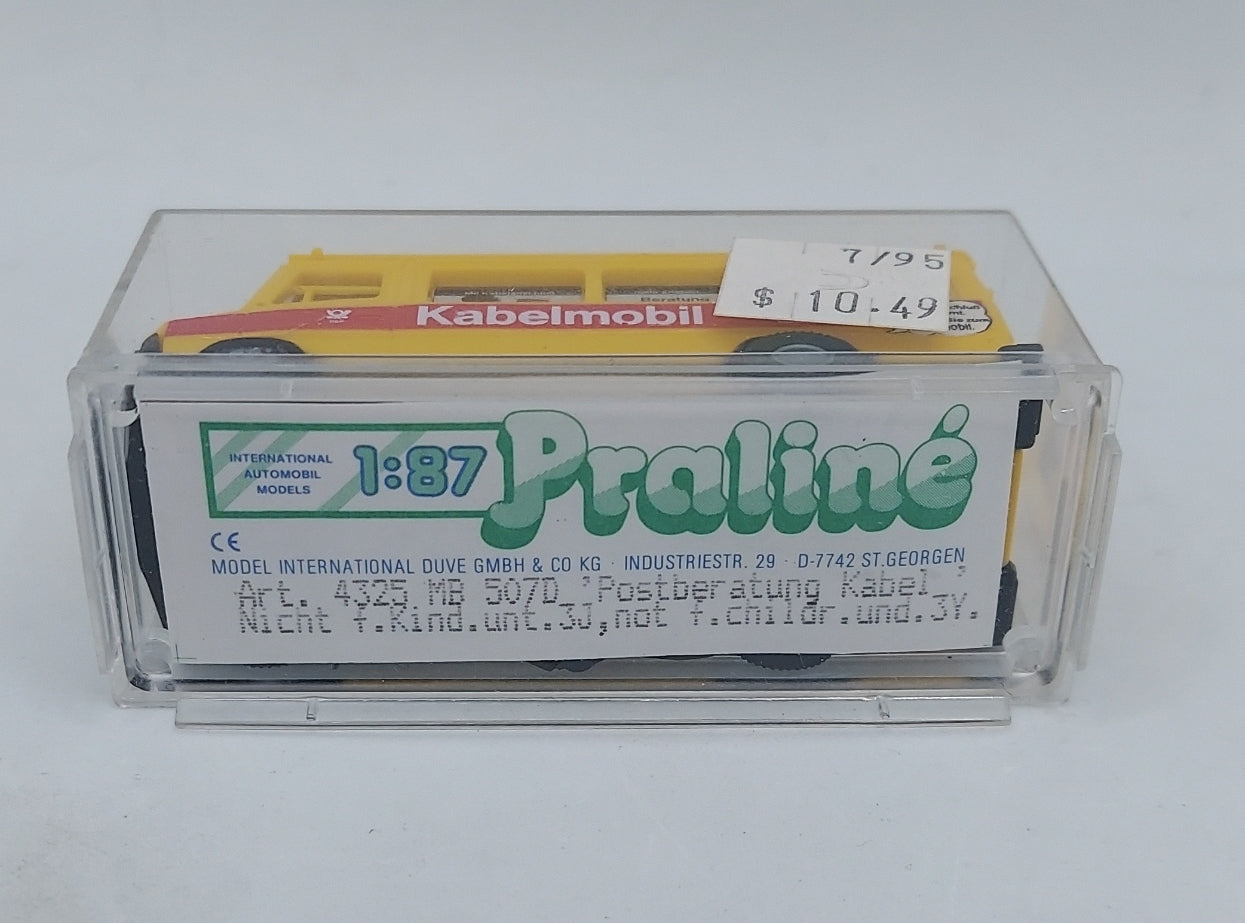1995 Praline Mercedes Kabelmobile Delivery Van 1/87 - Yellow image 2