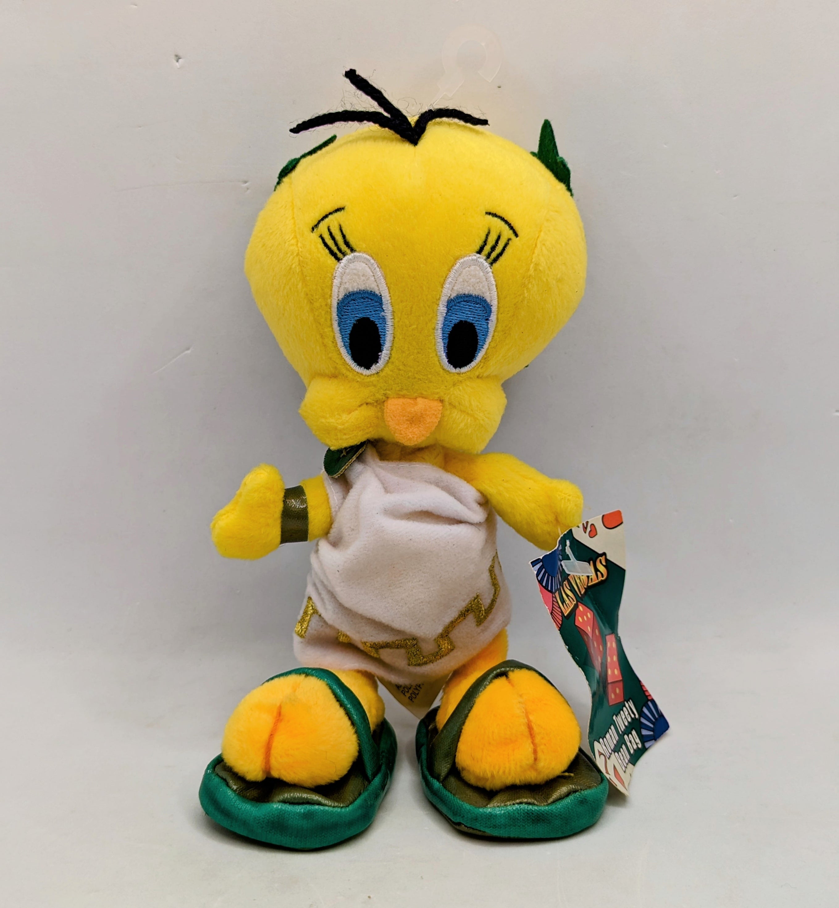 1999 Looney Tunes Las Vegas Roman Tweety Bean Bag Plush 8"