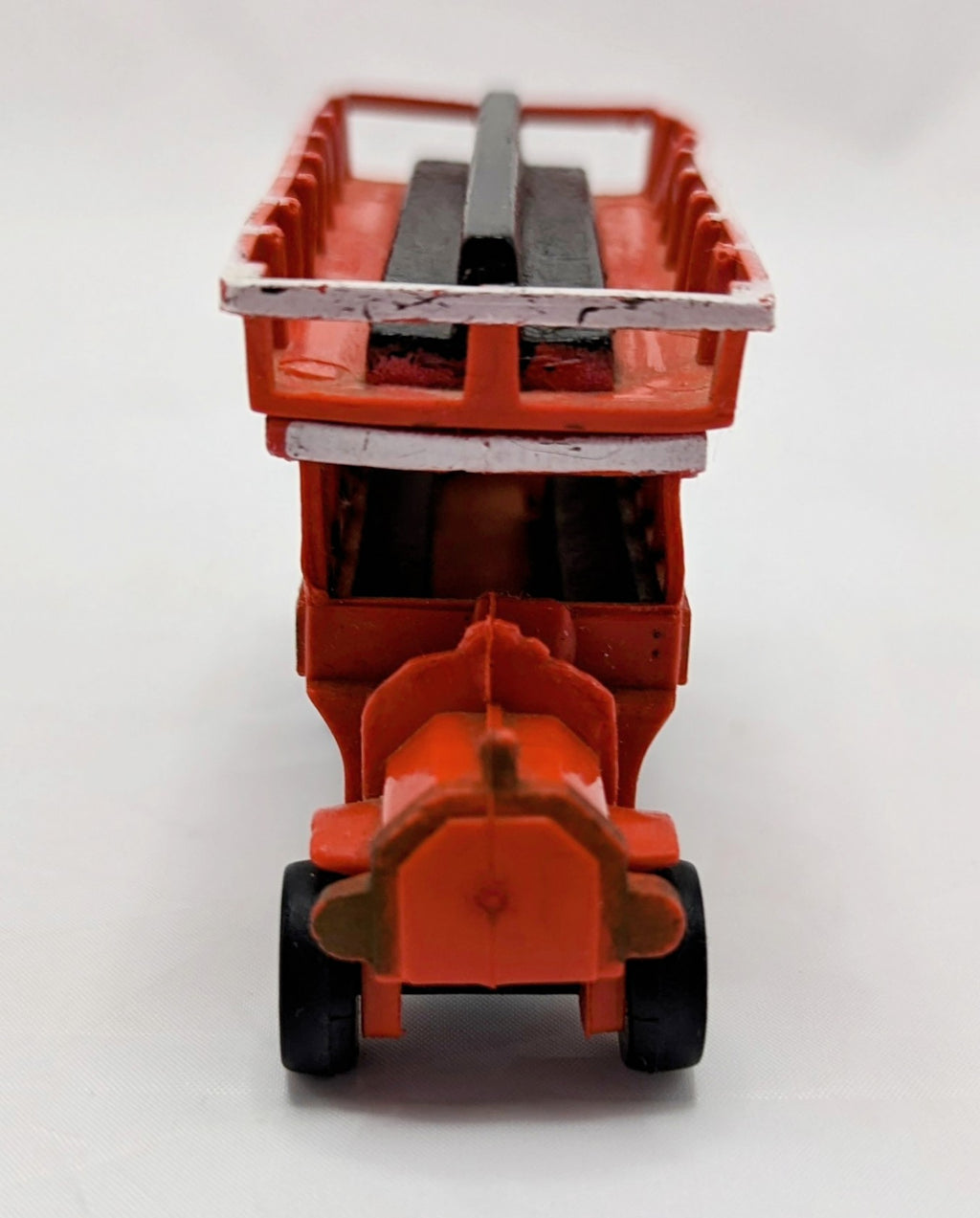 Vintage Red Disneyland Omnibus Gold Side Tour Bus Double Decker Plastic Toy image 4