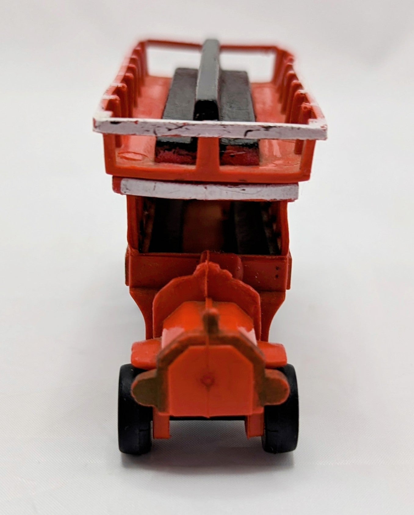 Vintage Red Disneyland Omnibus Gold Side Tour Bus Double Decker Plastic Toy image 4