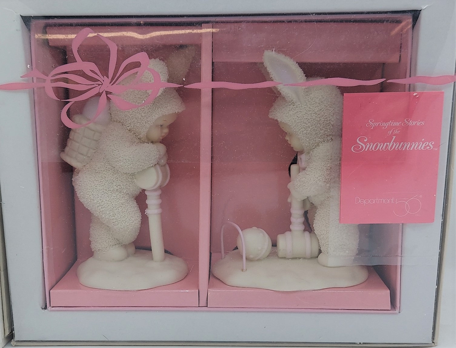 1996 Department 56 Springtime Stories Snowbunnies Easy Does It 26274 image 4