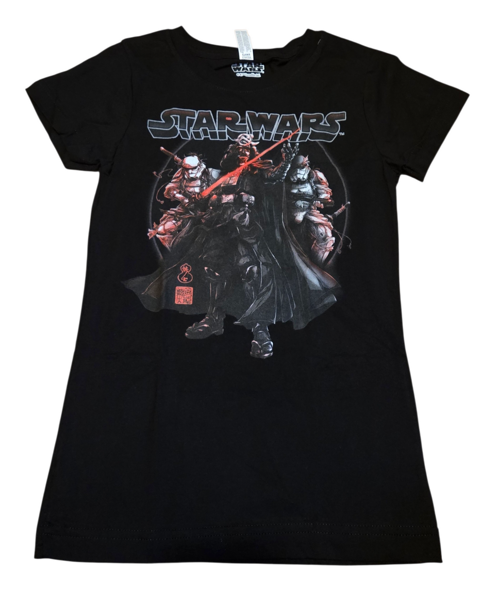 L.A.T Star Wars Visions Vader & Troopers Samurai Graphic Tee Girls Large