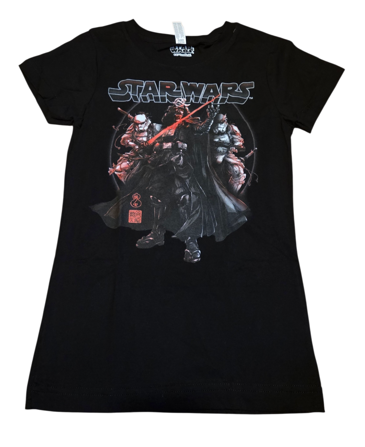 L.A.T Star Wars Visions Vader & Troopers Samurai Graphic Tee Girls Large