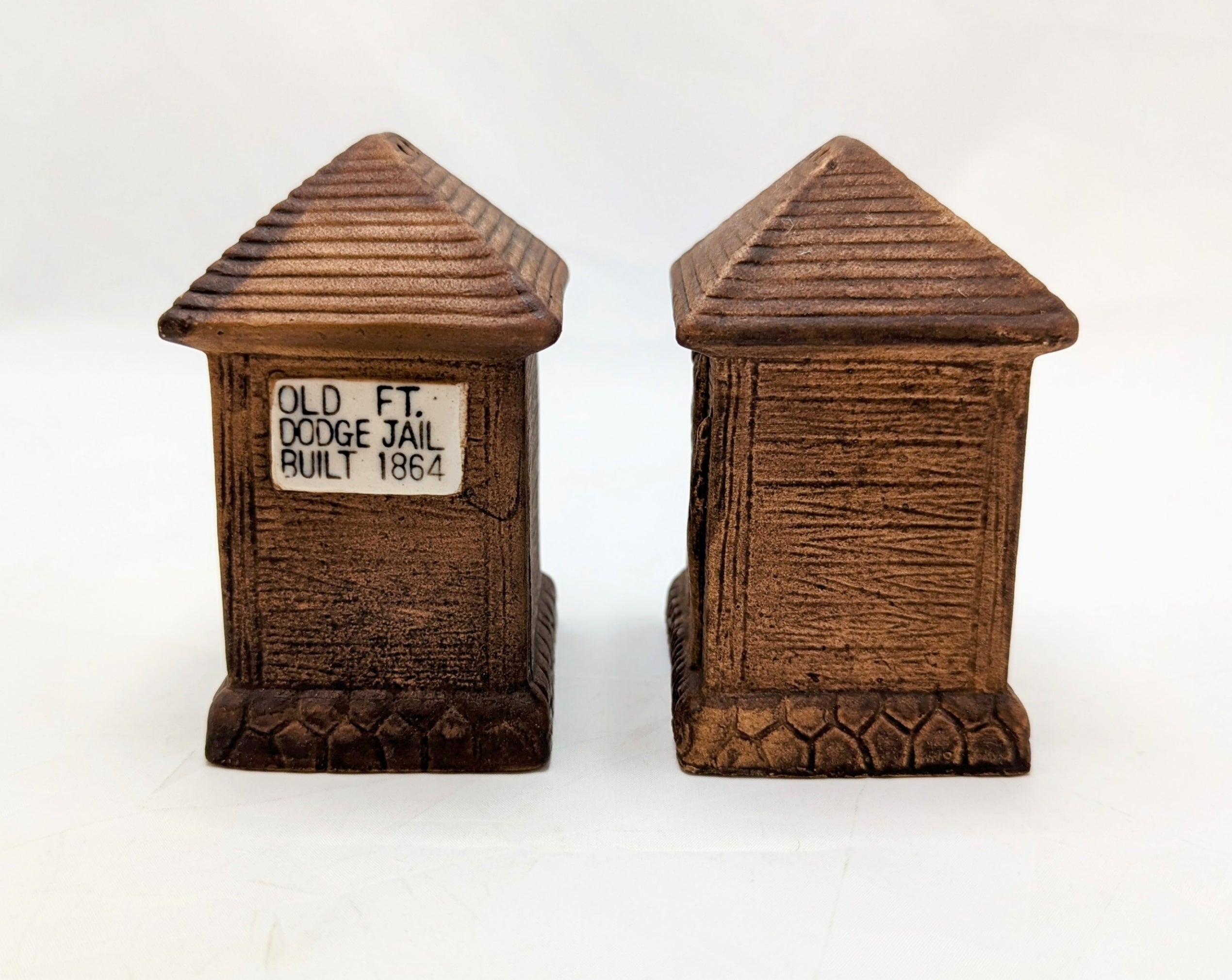 Dodge City Kansas Boot Hill Old Ft. Dodge 1864 Jail Salt & Pepper Shakers