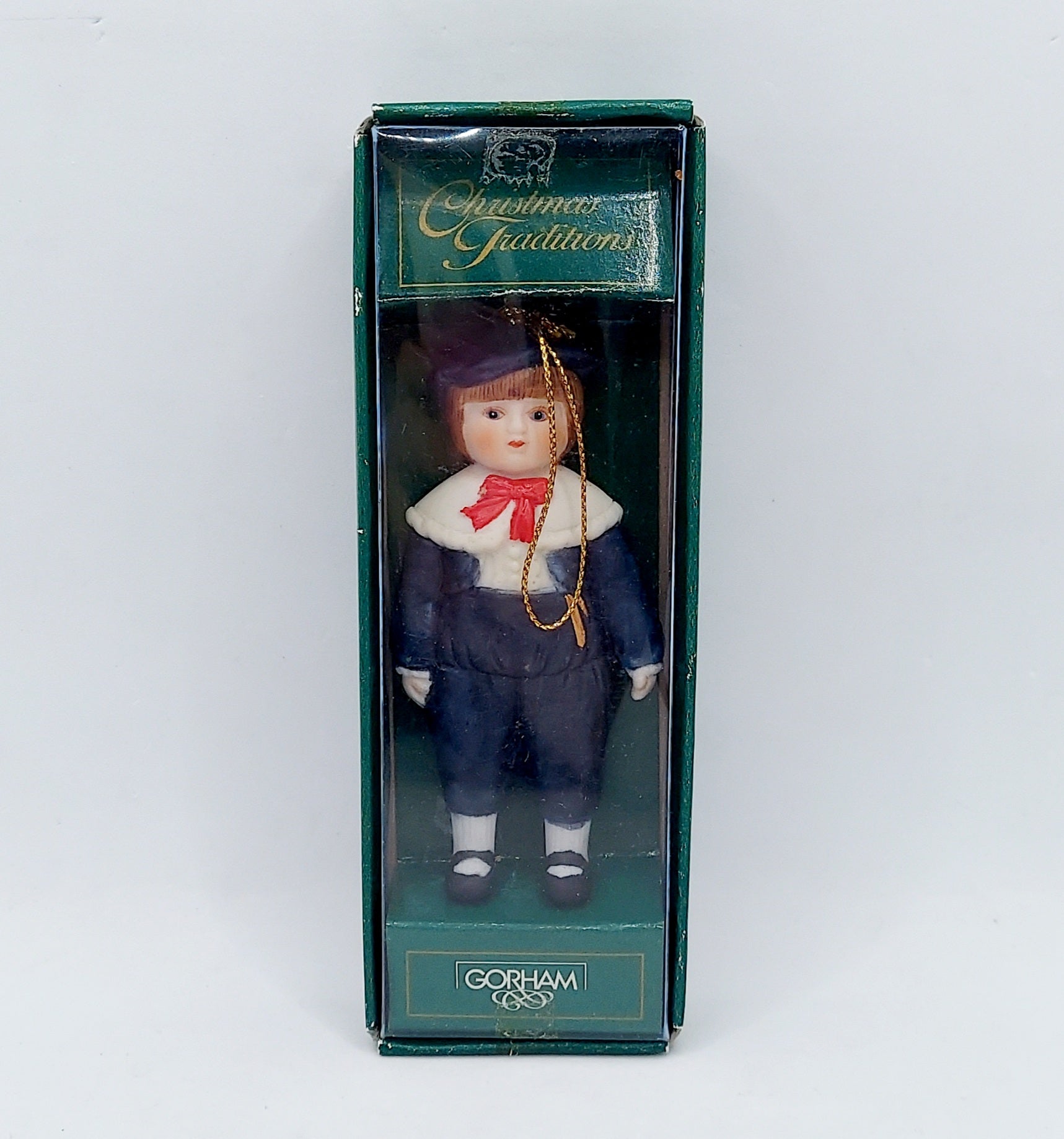 1987 Gorham Christmas Traditions Doll Ornament Christopher G2305
