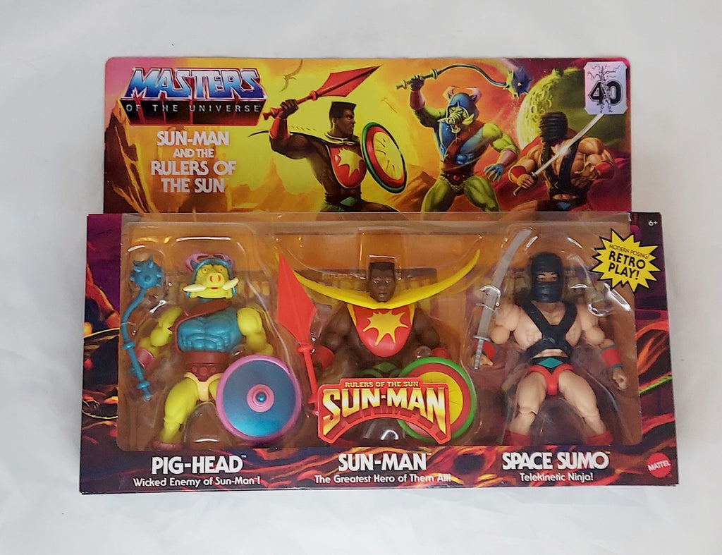 Masters of the Universe Sun-Man and the Rulers of the Sun Action Figure 3pk