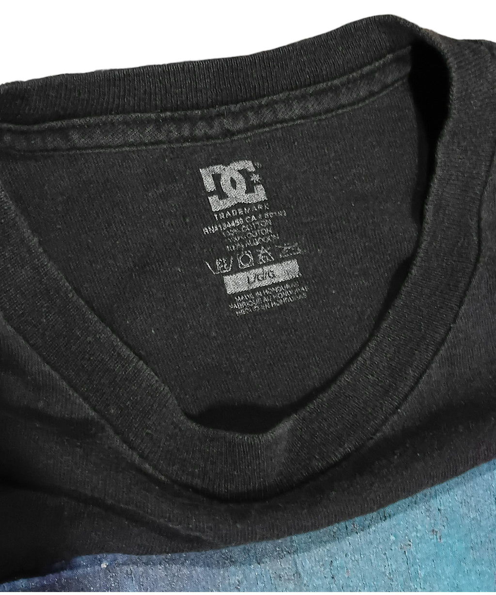 DC Shoes City Skyline Colorful Explosion Black Graphic T-Shirt Size LG image 4