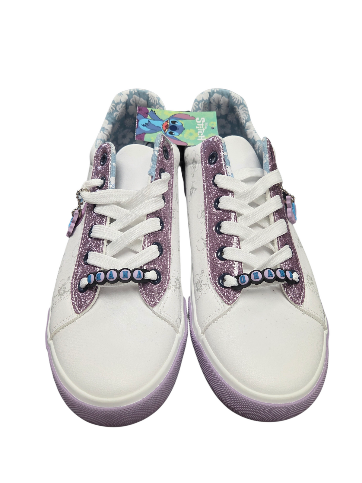 Disney Lilo & Stitch Hawaiian Flowers Ohana Sneakers Shoes Womens Size 11 image 3