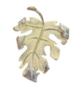 1960s Sarah Coventry Large 3" Textured Gold/Silver Tone Curled Leaf Brooch Pin