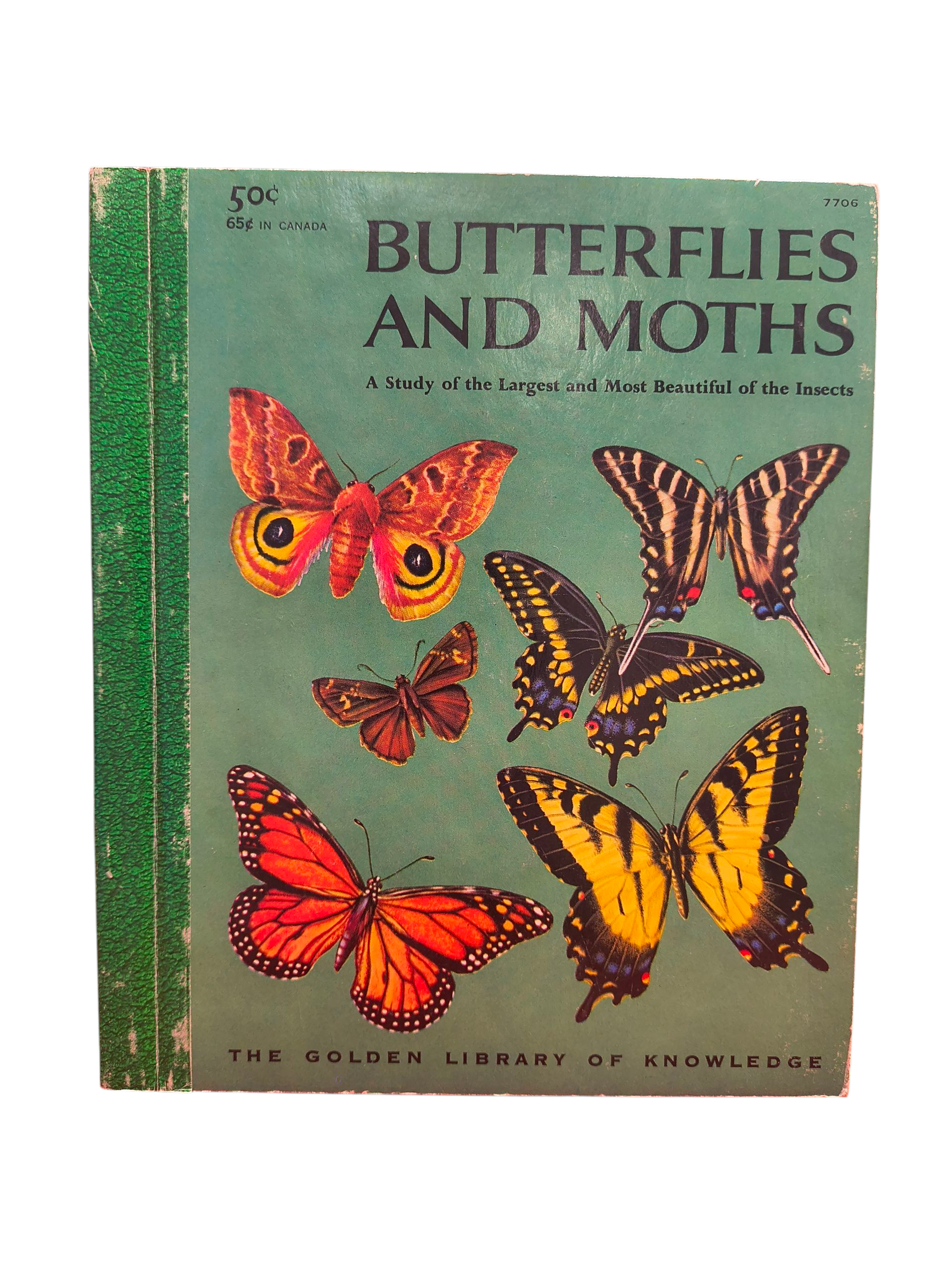1958 Richard A. Martin Golden Library Of Knowledge Butterflies And Moths HC
