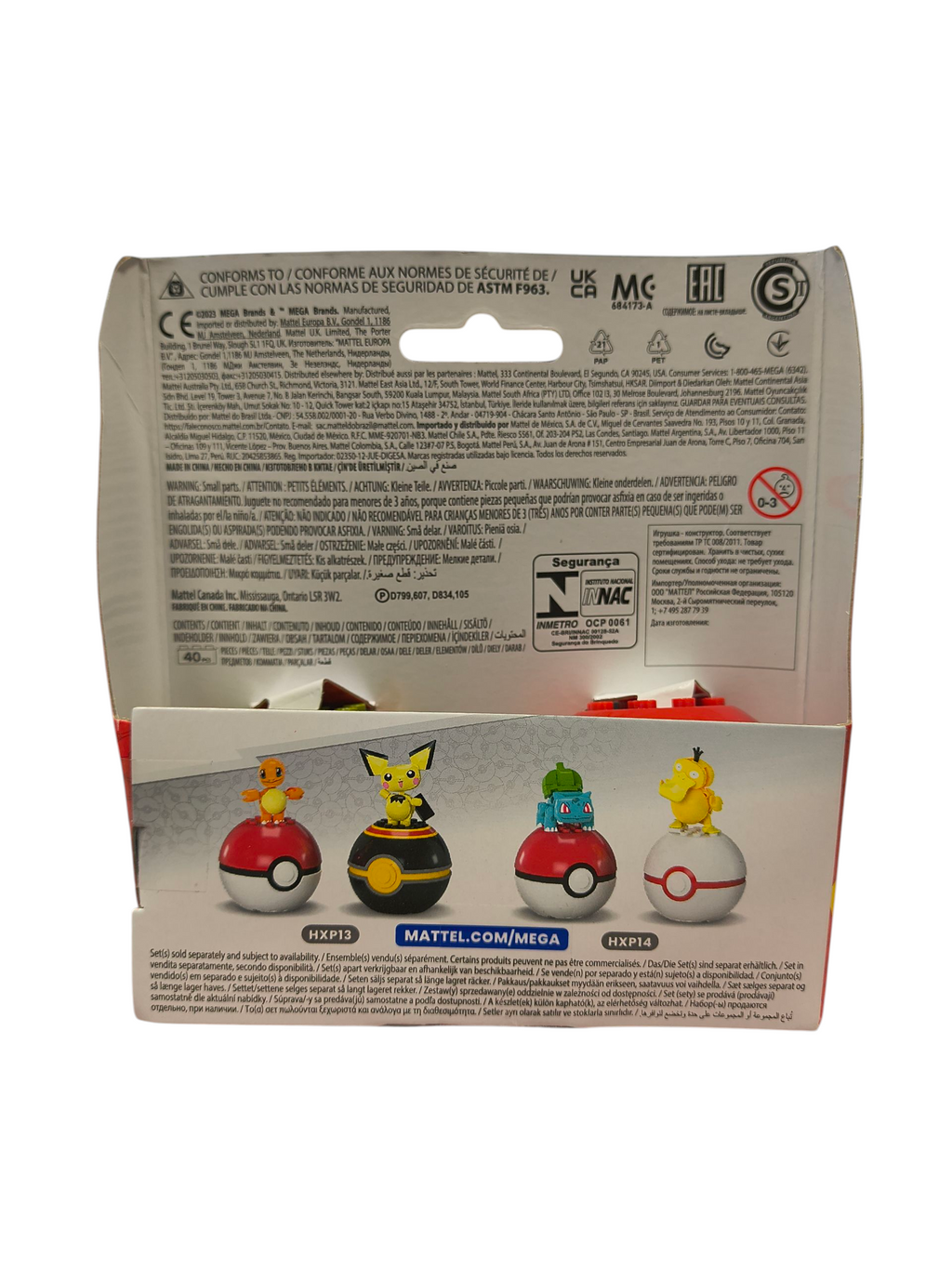 MEGA Pokémon Building Toys Set Pikachu & Zubat 40 Pieces, 2 Poseable Characters image 2
