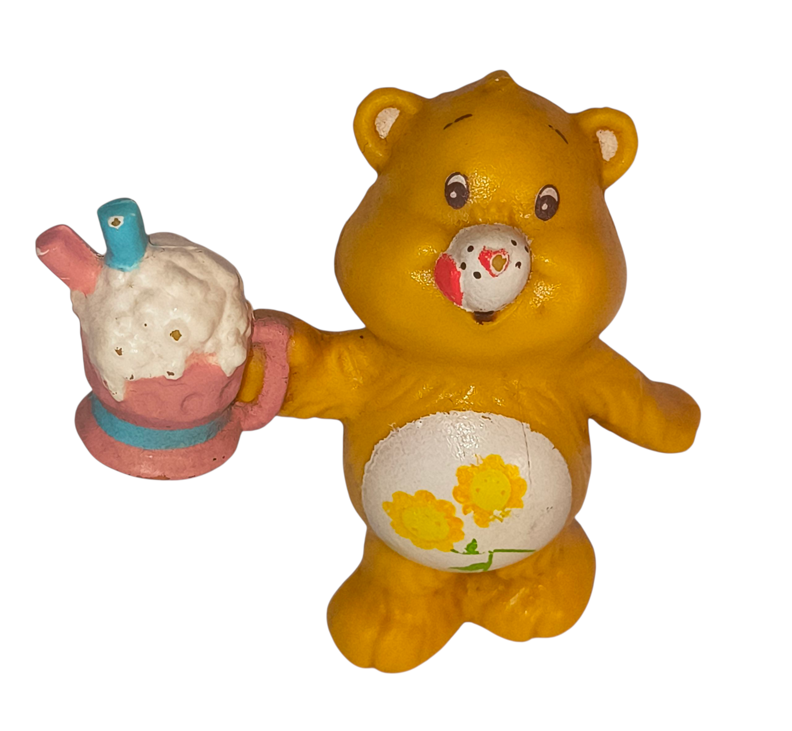 1983 AGC Care Bear Friend Friendship Bear with Soda PVC 2" Figurine