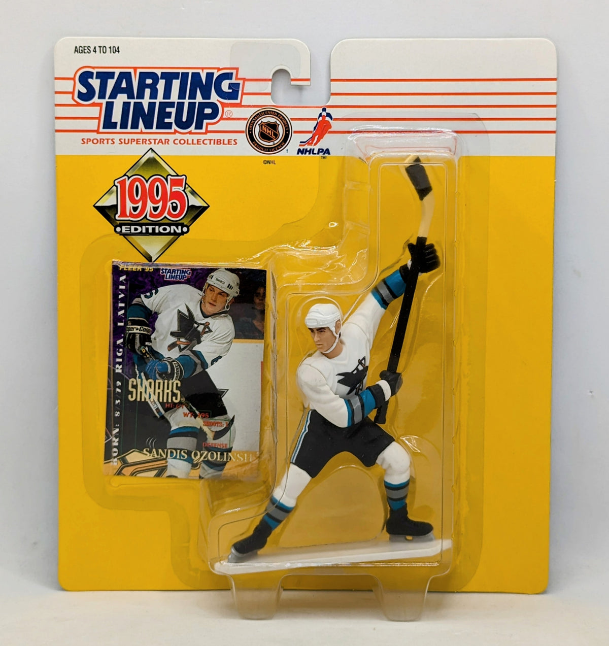 1995 Starting Lineup Sandis Ozolinsh San Jose Sharks Hockey Figure