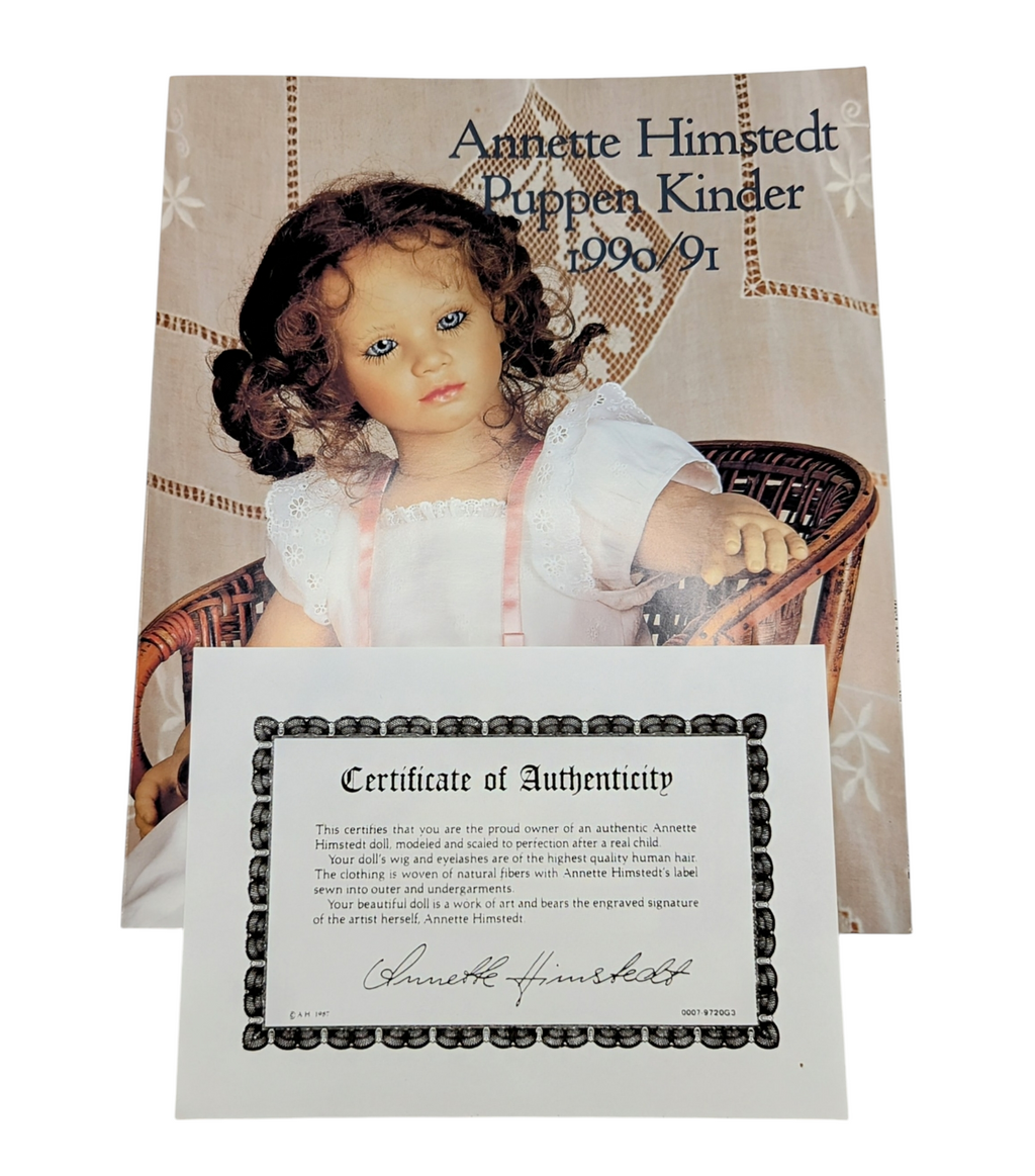 1991 Timeless Creations Annette Himstedt Puppen Kinder Fiene Barefoot Doll 26" image 3