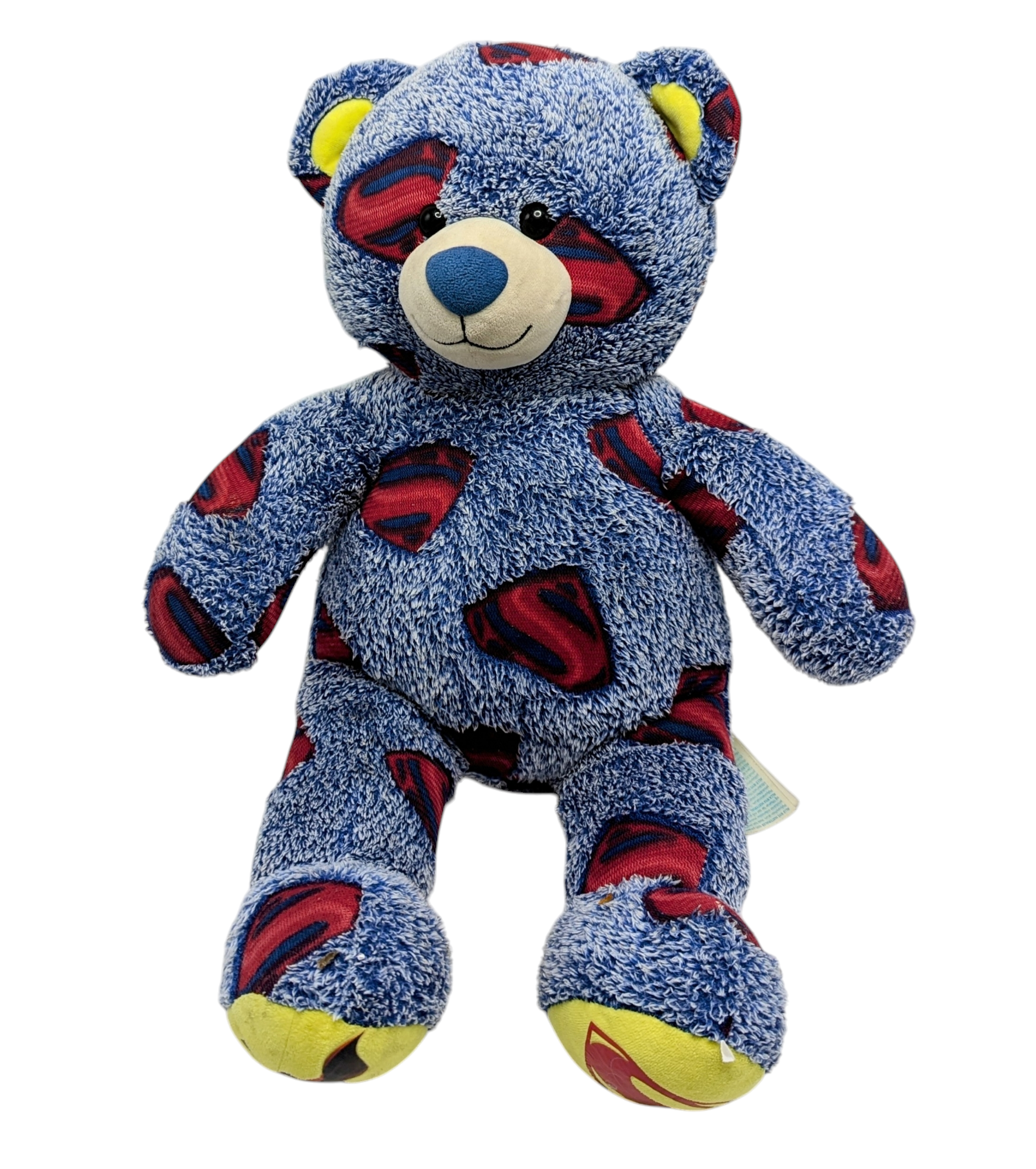 2015 Build-A-Bear Superman Print Bear Plush Stuffed Animal 18inch