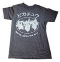 Nintendo Pokemon Pikachu Kanji Gotta Catch Them All Graphic T-Shirt Small