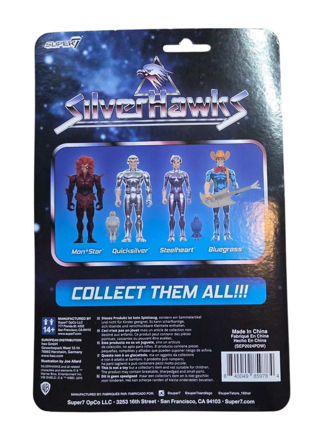 2024 Super7 ReAction SilverHawks Wave 01 Pre-Transformation Mon Star Figure image 2
