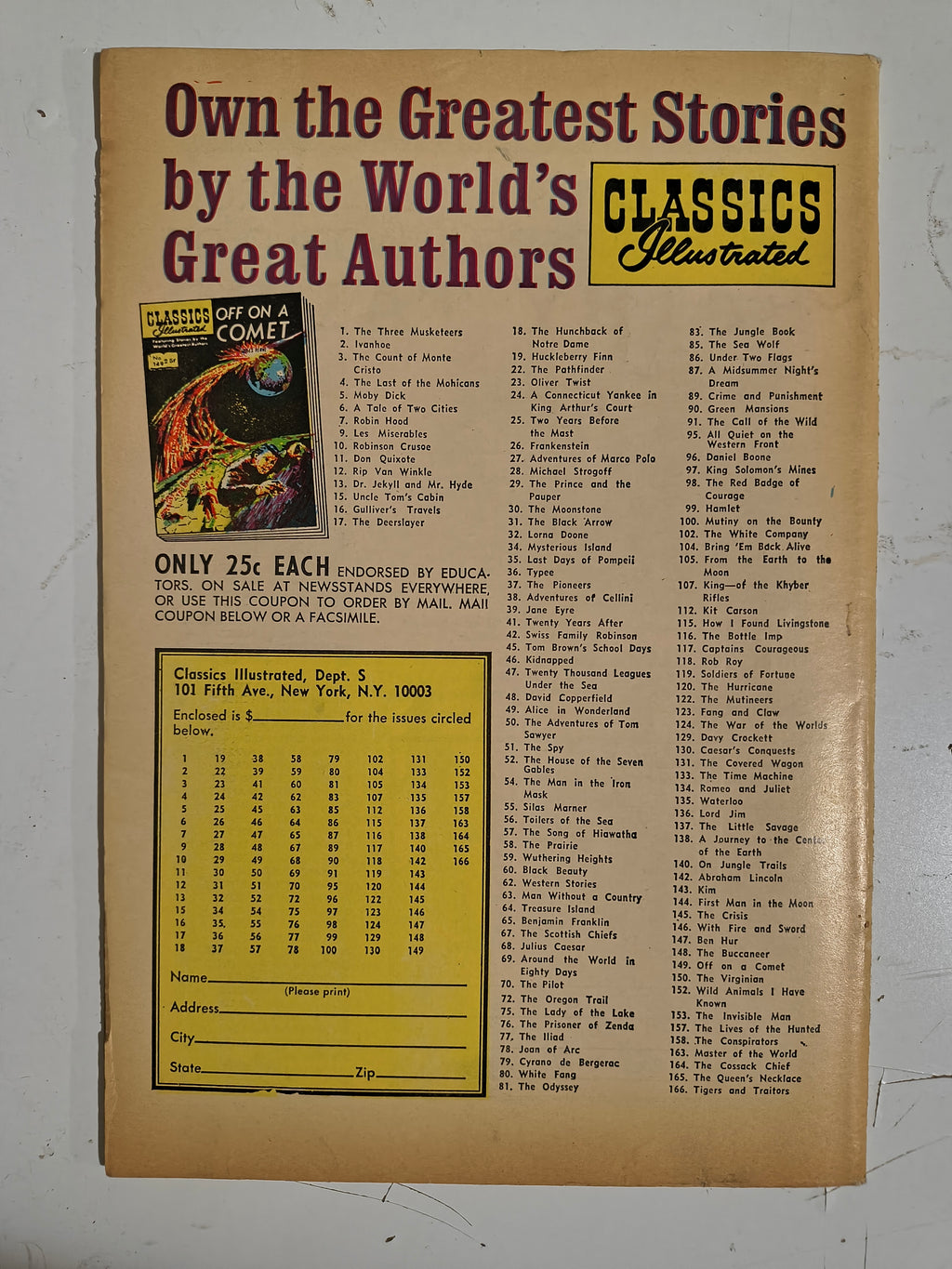 1968 Gilberton Classics Illustrated #165 The Queen's Necklace Alexandre Dumas image 2