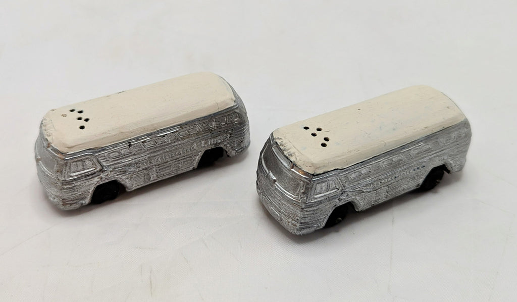 Vintage Greyhound Lines Metal Salt & Pepper Shakers