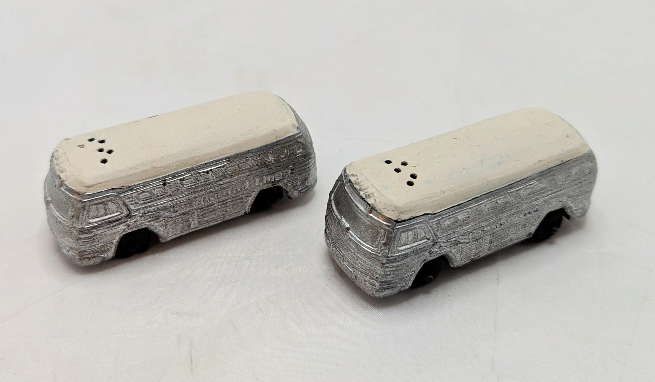 Vintage Greyhound Lines Metal Salt & Pepper Shakers