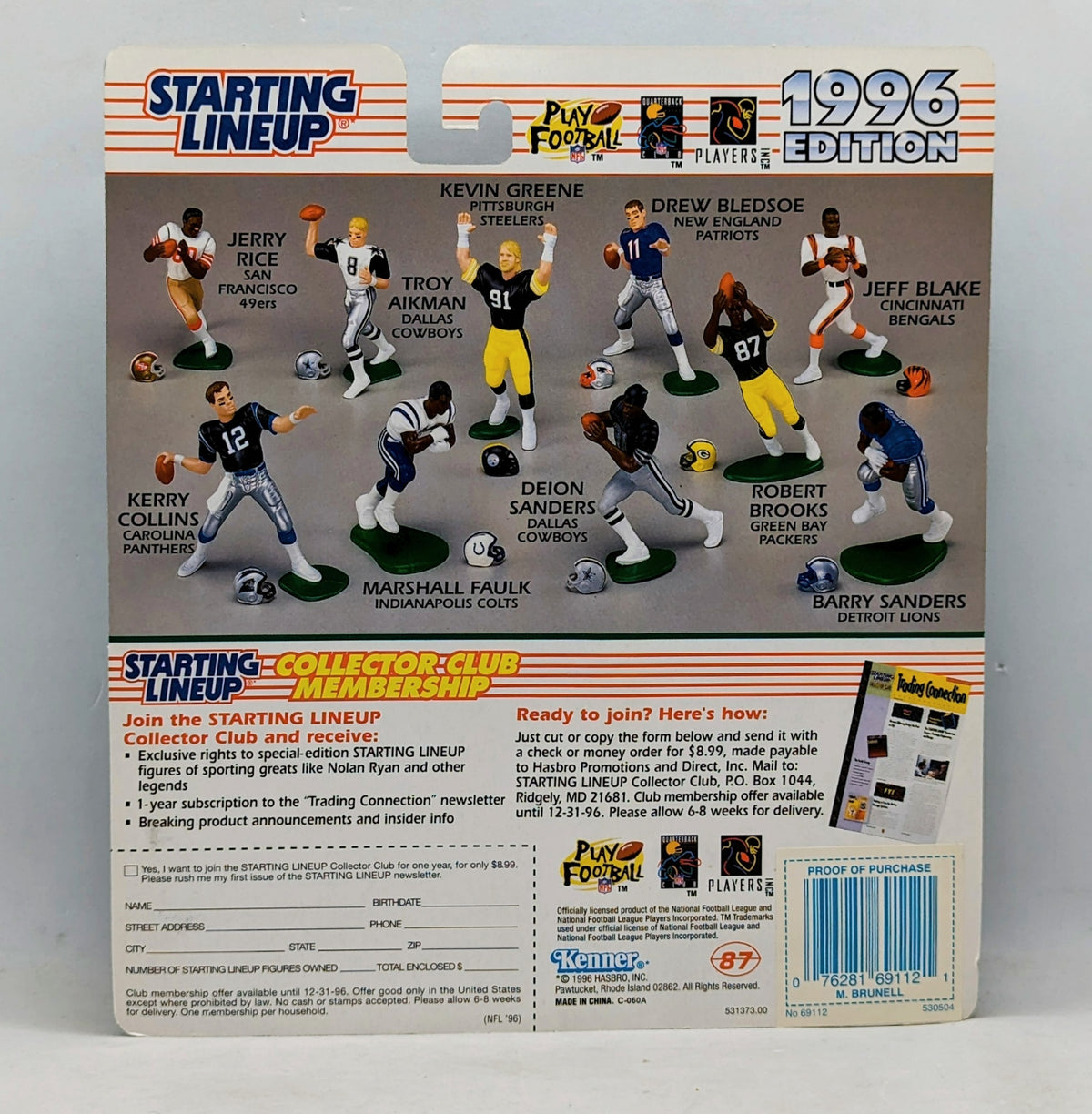 1996 Starting Lineup Mark Brunell Jacksonville Jaguars Football Figure image 2