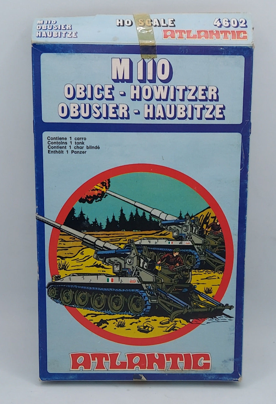 Atlantic #4602 Self Propelled Howitzer M110 HO Scale 1 Model Gray color