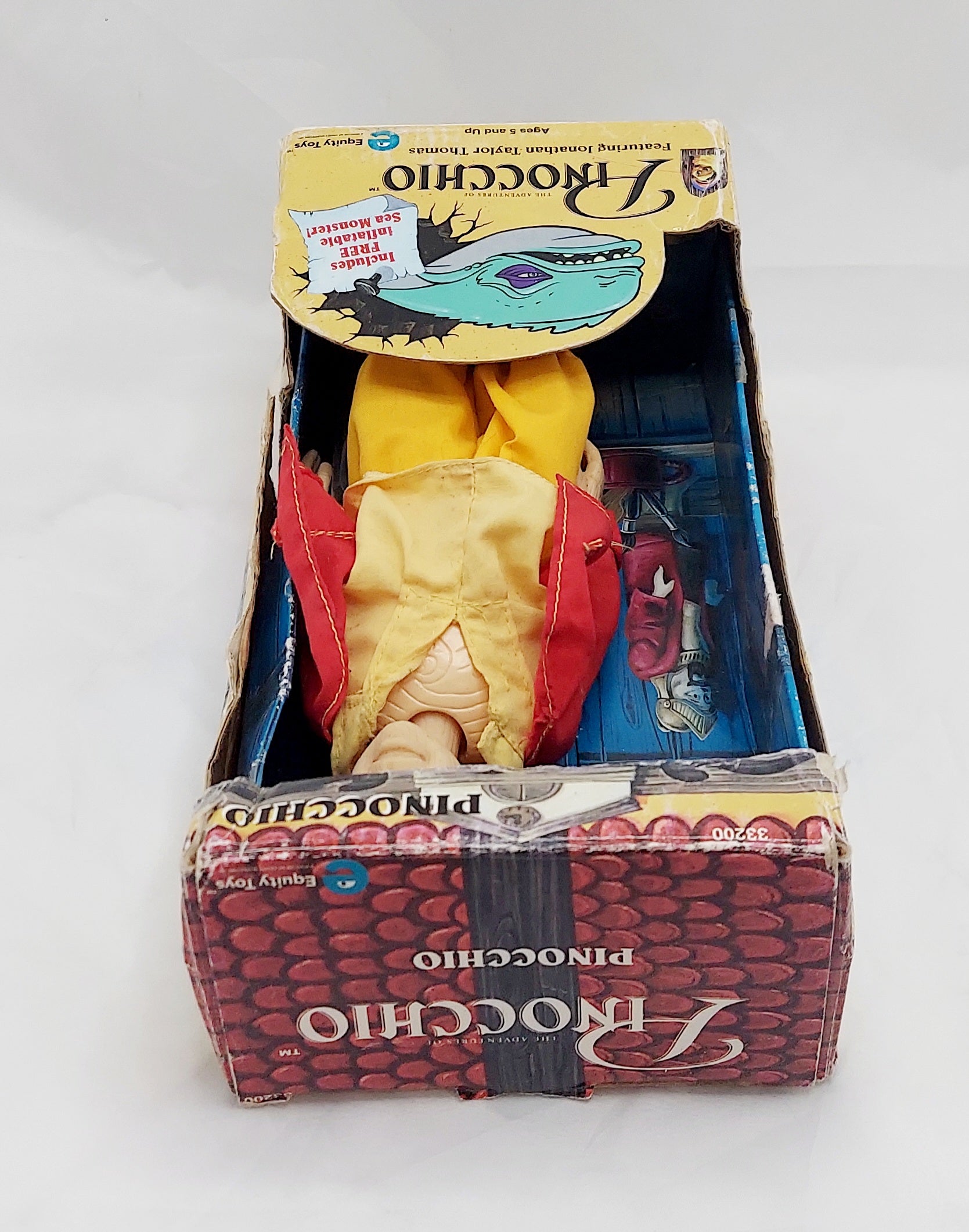 1996 Equity Toys Adventures of Pinocchio 8" Doll w/ Inflatable Sea Monster image 3