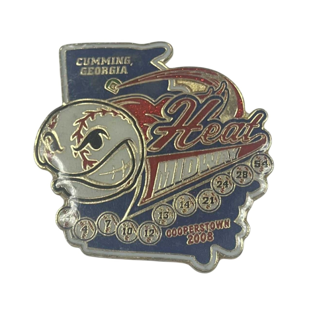 2008 Cooperstown Dreams Park Trading Pins Cumming GA Heat Midway Baseball Pin