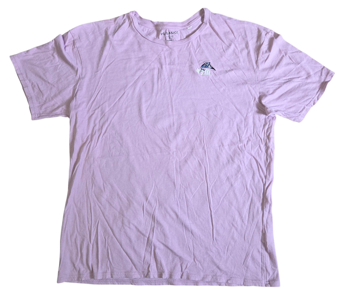 PS Basics by PacSun Peach Pink Embroidered Marlin Kanji T-Shirt Size XL