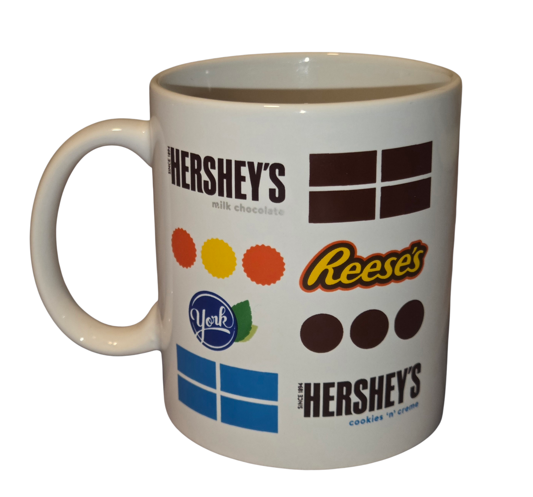 Galerie Hersheys Brands Milk Chocolate, Reeses, York, Cookies & Cream Mug image 2