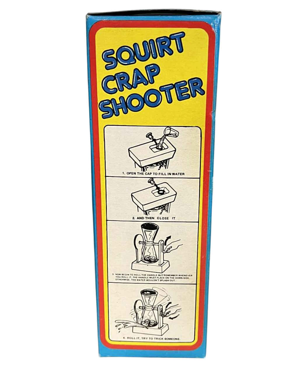 1982 Nadel & Sons Novelty Crap Shooter Squirts Water When You Turn the Handle image 4