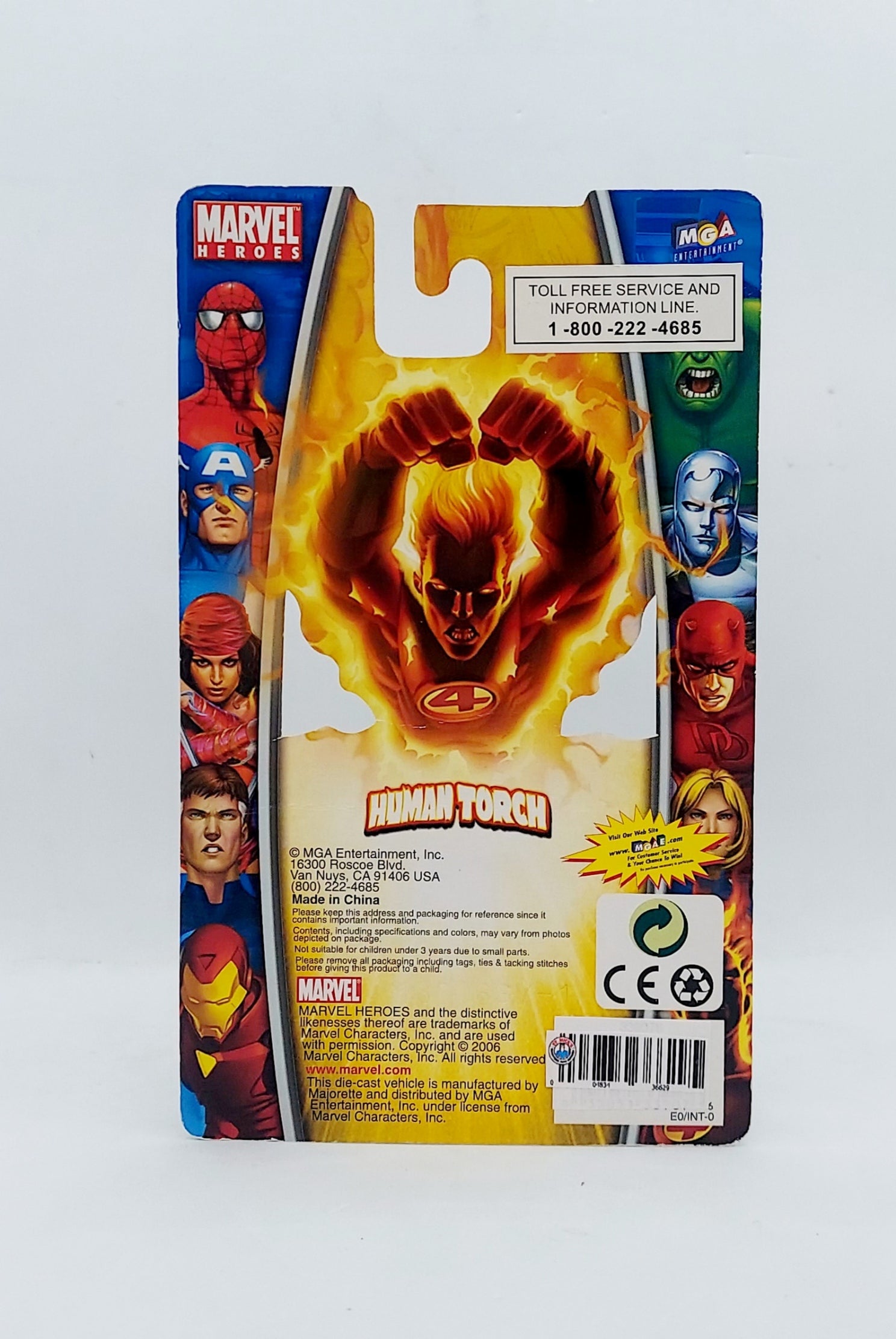2006 MGA Marvel Heroes Human Torch Die-Cast Car Blue HT130 image 2