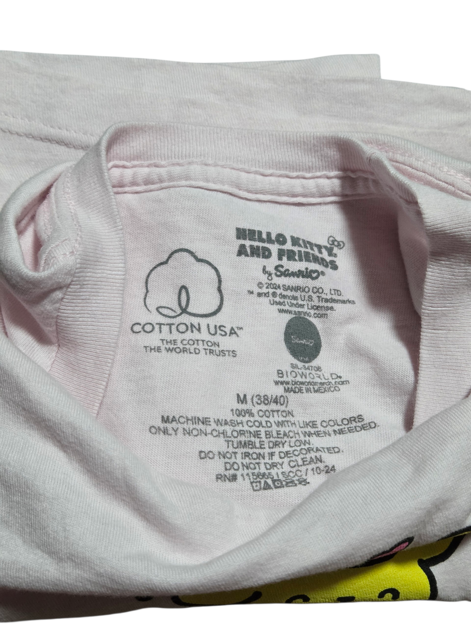 Sanrio Hello Kitty and Friends Rainbow Character Graphic Medium T-Shirt Pink image 3