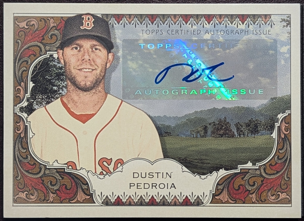 2024 Topps Allen & Ginter Dustin Pedroia Auto Relic Booklet /10 Red Sox ARBC-DP image 2