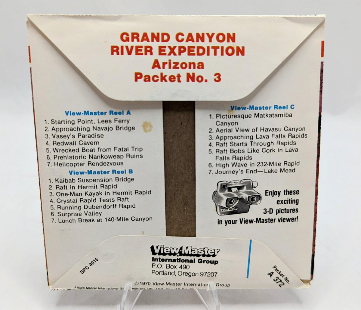 1970 View-Master Grand Canyon River Expedition Pack #3 - 3 Reel Pack image 2