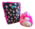 Squishmallows Lola Unicorn 2pc Travel Set with 18" Luggage and 10" Plush Backpac