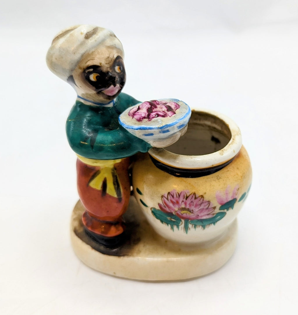 Vintage Hindu Boy Carrying Fruit Figurine Made In Occupied Japan